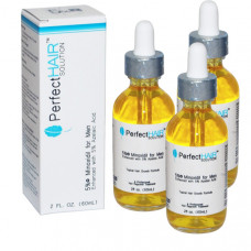 Perfect Hair Solution 5% без пропиленгликоля. Миноксидил 5% для мужчин (3 флакона)